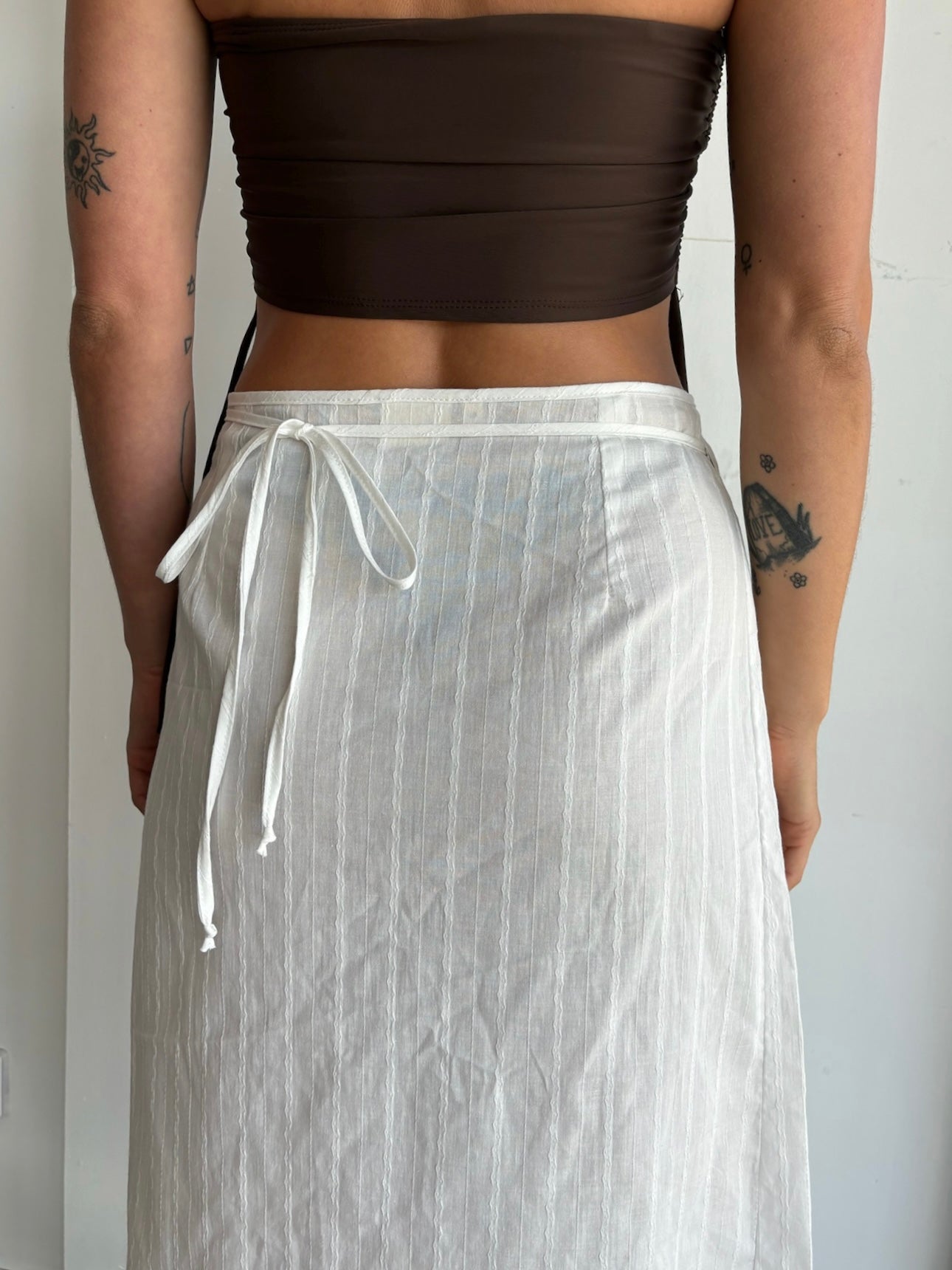 PRE ORDER Midi Wrap Skirt in White